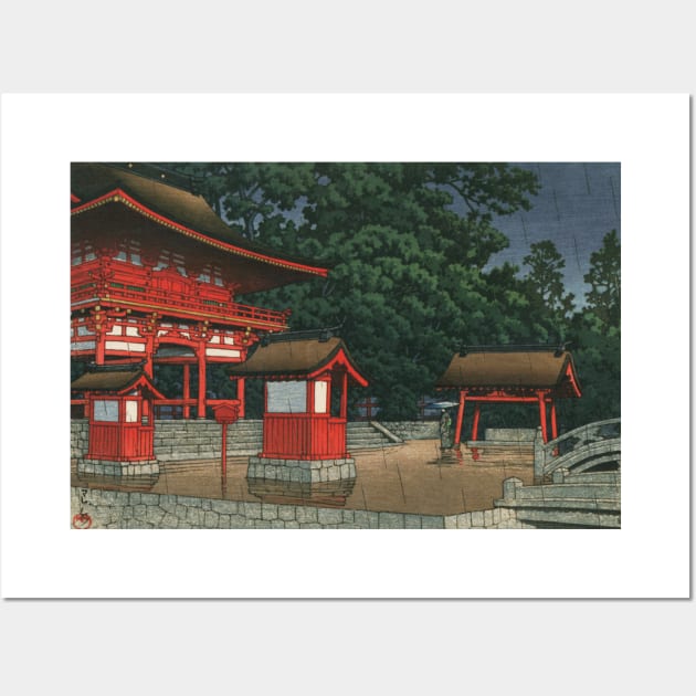 Tsushima Shrine at Aichi Prefecture by Kawase Hasui Wall Art by Takeda_Art